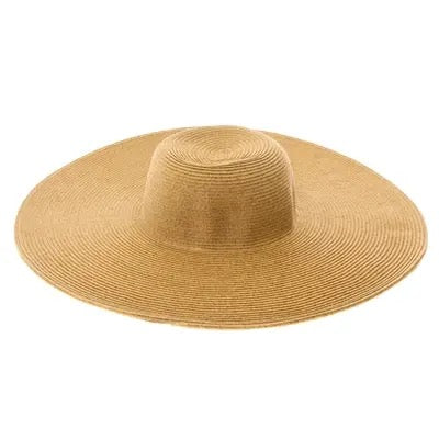 6" Wide Summer Straw Beach Hat with UPF 50+