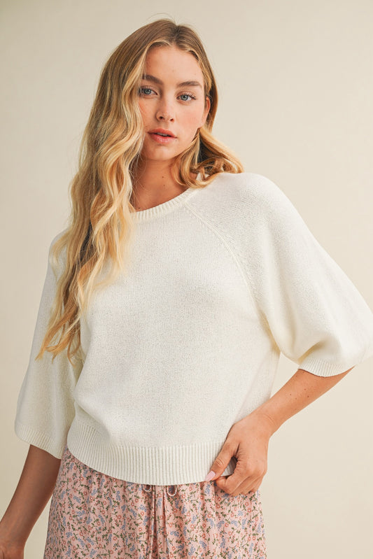 Modern Raglan Sleeve Knit Pullover
