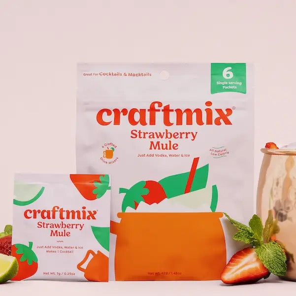 Craftmix - Strawberry Mule Cocktail Mixer - 6 Servings Multipack