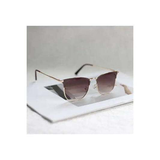 Clara Gold Brown Sunglasses