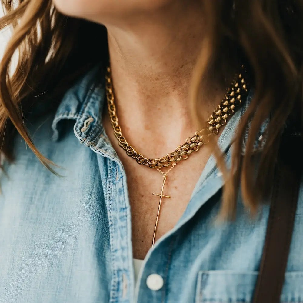 Modern Cross Necklace