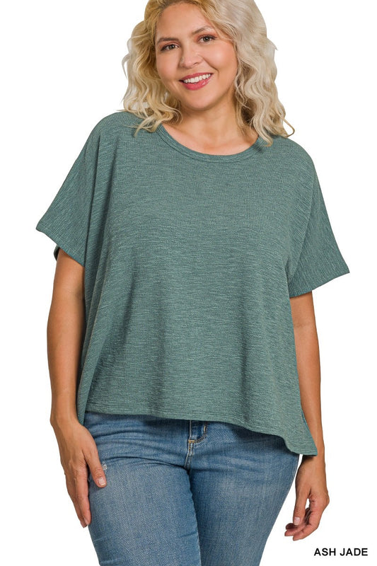 Plus Cotton Slub Oversized Tee