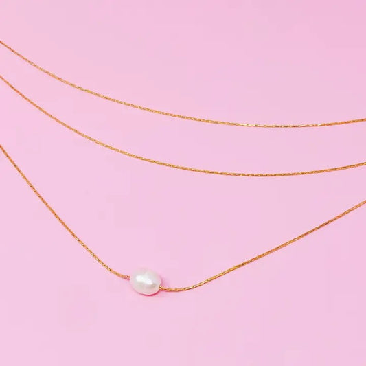 Layered Freshwater Pearl Pendant