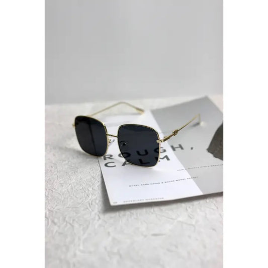 Luxury Square Frame Metal Sunglasses