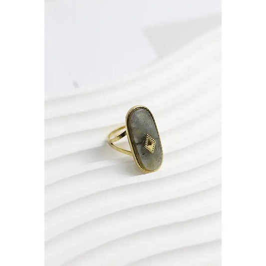 Labradorite Oval Statement Ring