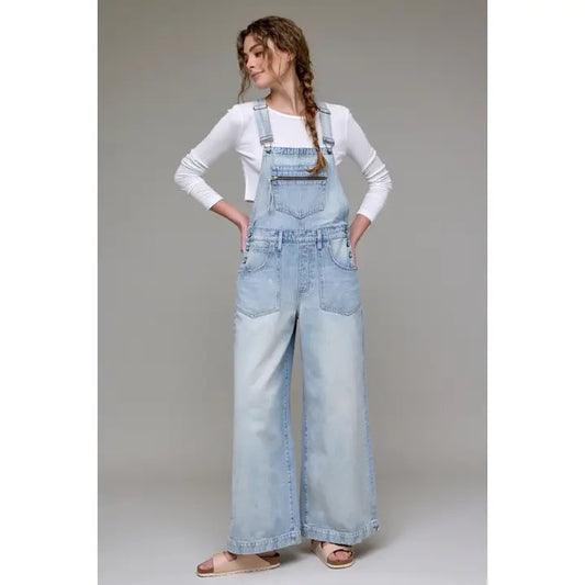 Hidden Brand -  Vintage Wash Super Wide Leg Overall