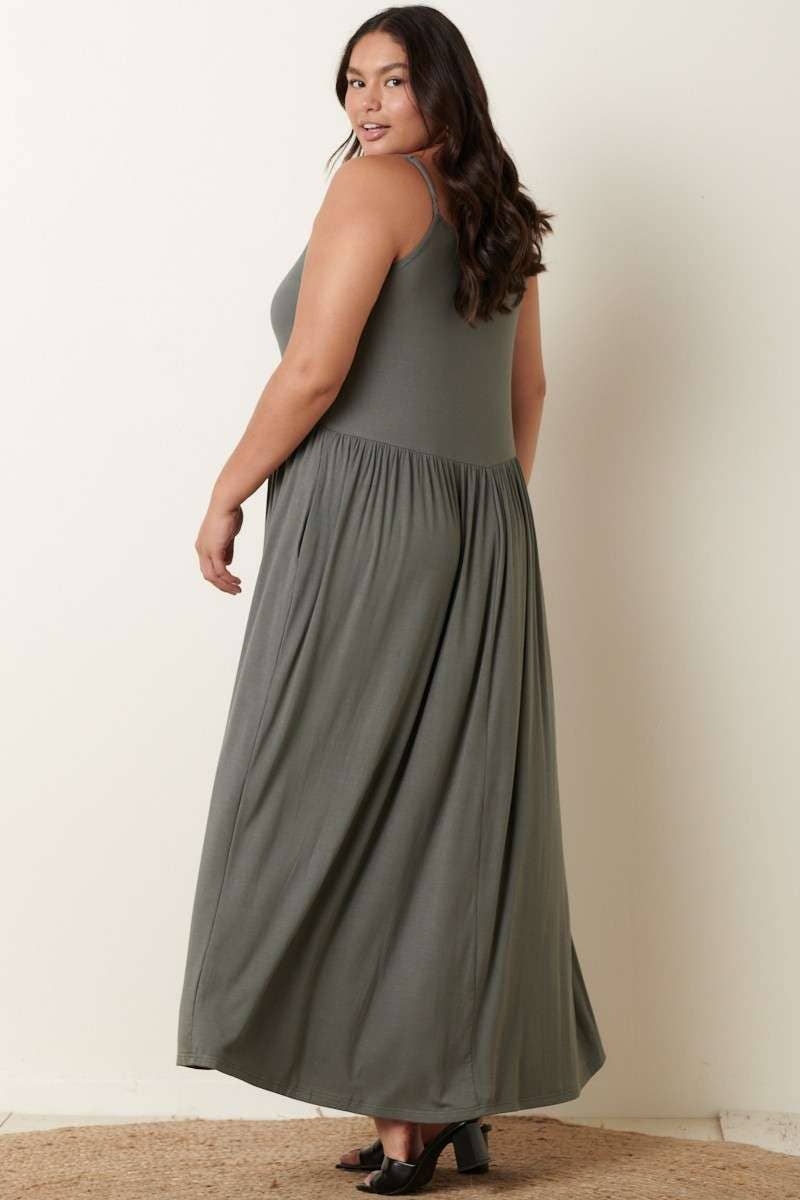 Babydoll Maxi Dress - Plus