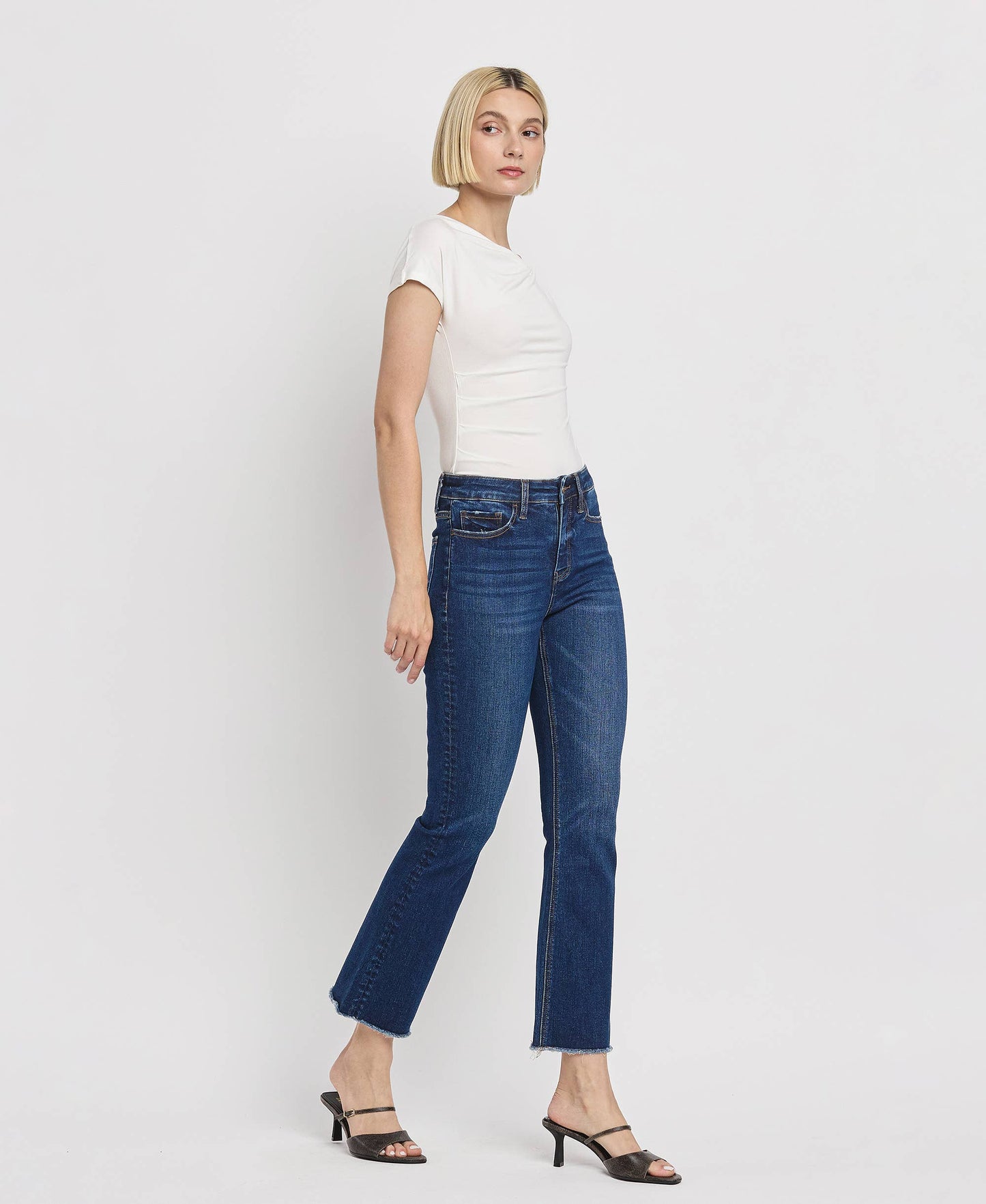 Dark Denim Kick Flares