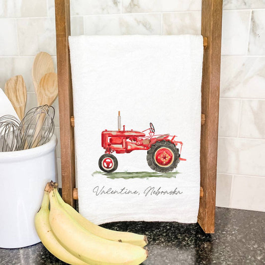 Watercolor Tractor - Viroqua Cotton Tea Towel