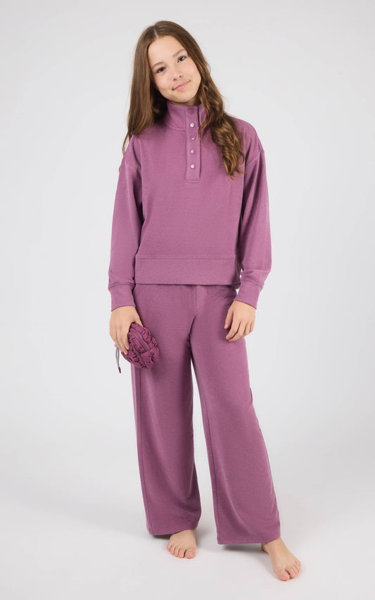 Girls Wide Leg Pants: BERRY CONSERVE