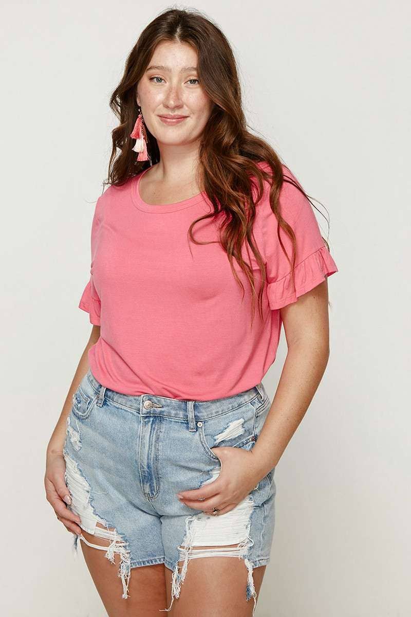 Flamingo Pink Bamboo Top