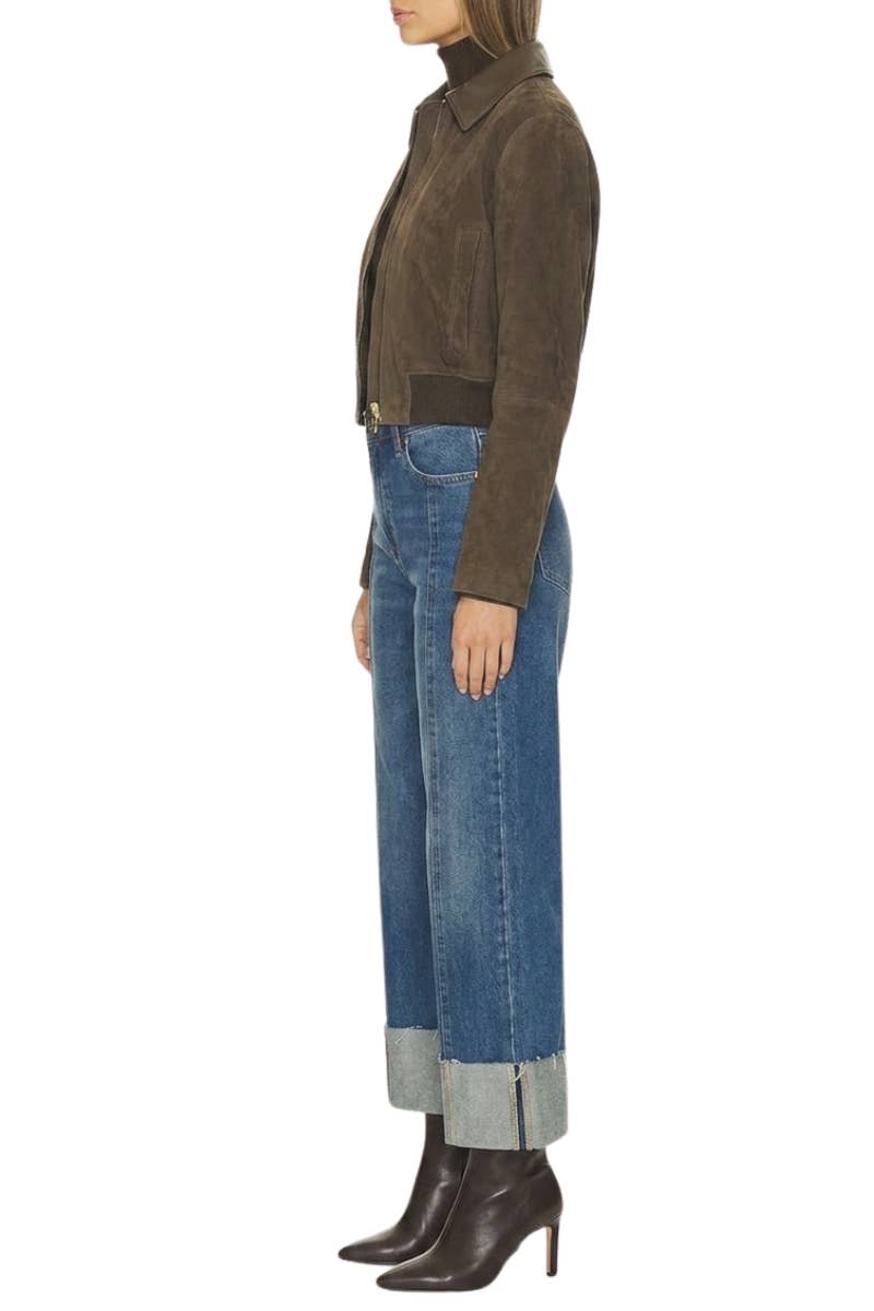 INSEAM TRANSFORM HIGH RISE TUMMY CONTROL A-WIDE JEANS: Dark wash
