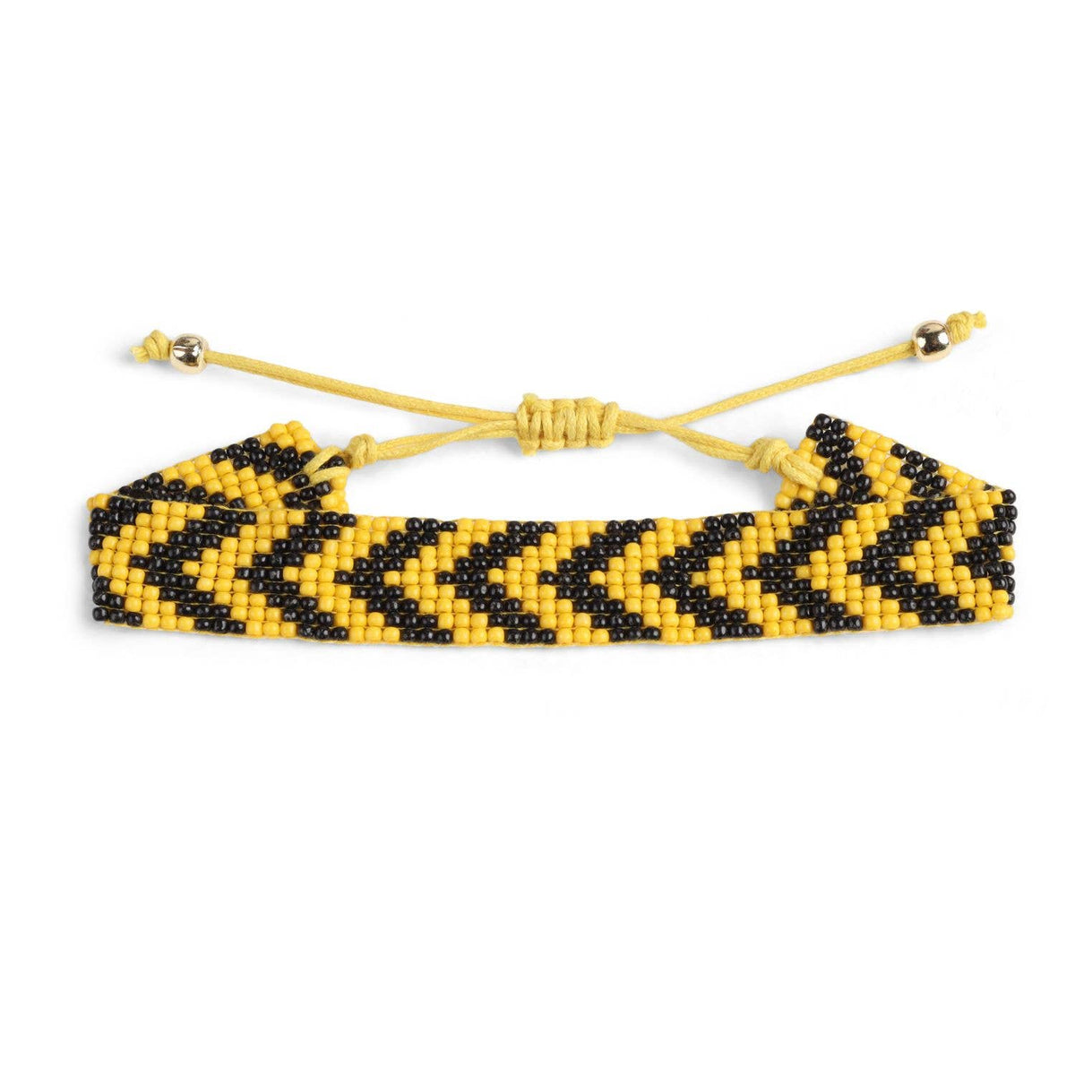 Splendid Iris - Sale - Adjustable Game Day Bracelet: Black/Orange