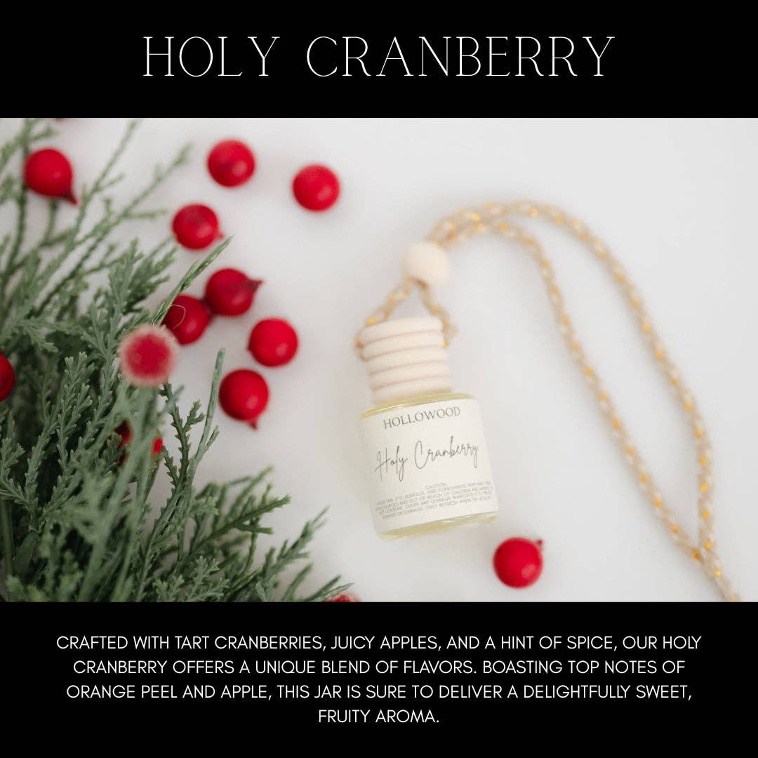 HOLLOWOOD FRAGRANCE - HOLIDAY CAR DIFFUSER: CASHMERE CEDAR