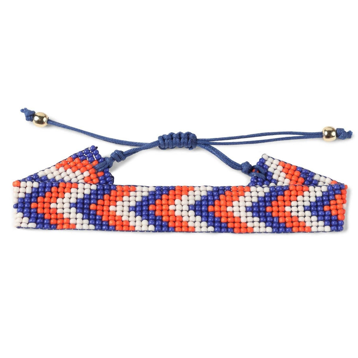 Splendid Iris - Sale - Adjustable Game Day Bracelet: Black/Orange