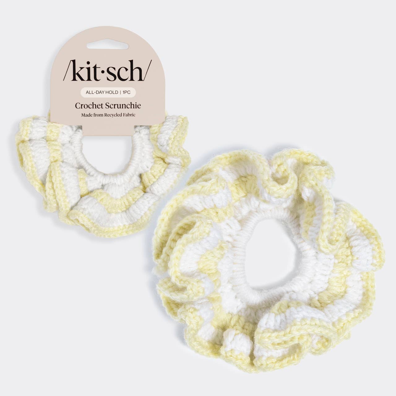 KITSCH - Crochet Scrunchie -  Butter Yellow