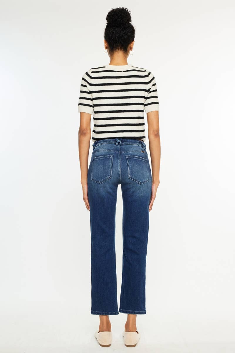 Mid Rise Slim Straight Fit Jeans