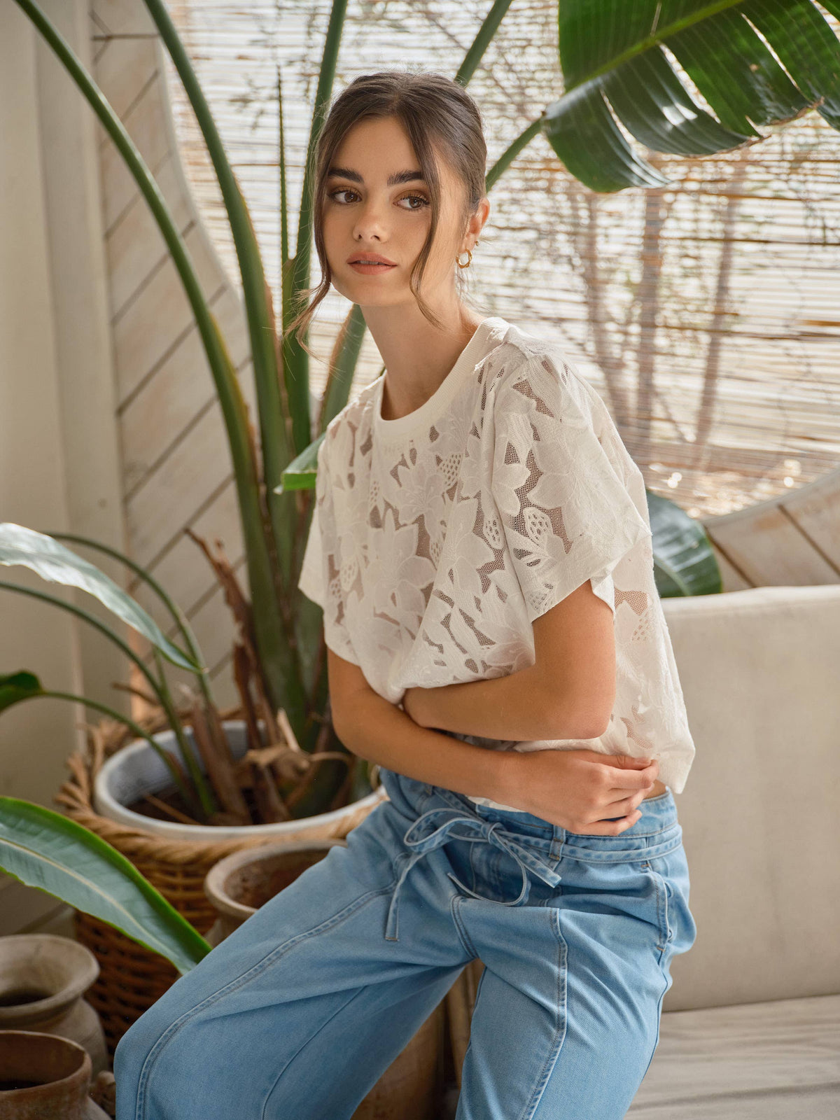 Lace Floral T-Shirt
