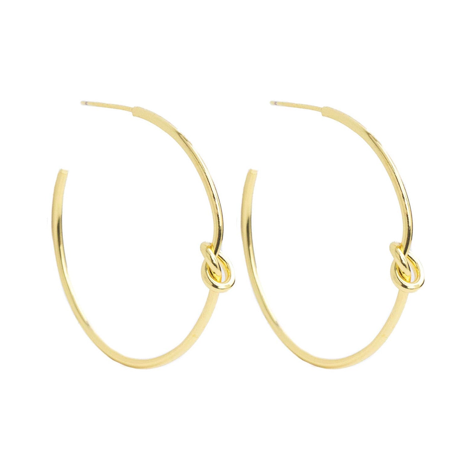Delicate Knot Hoop: Gold