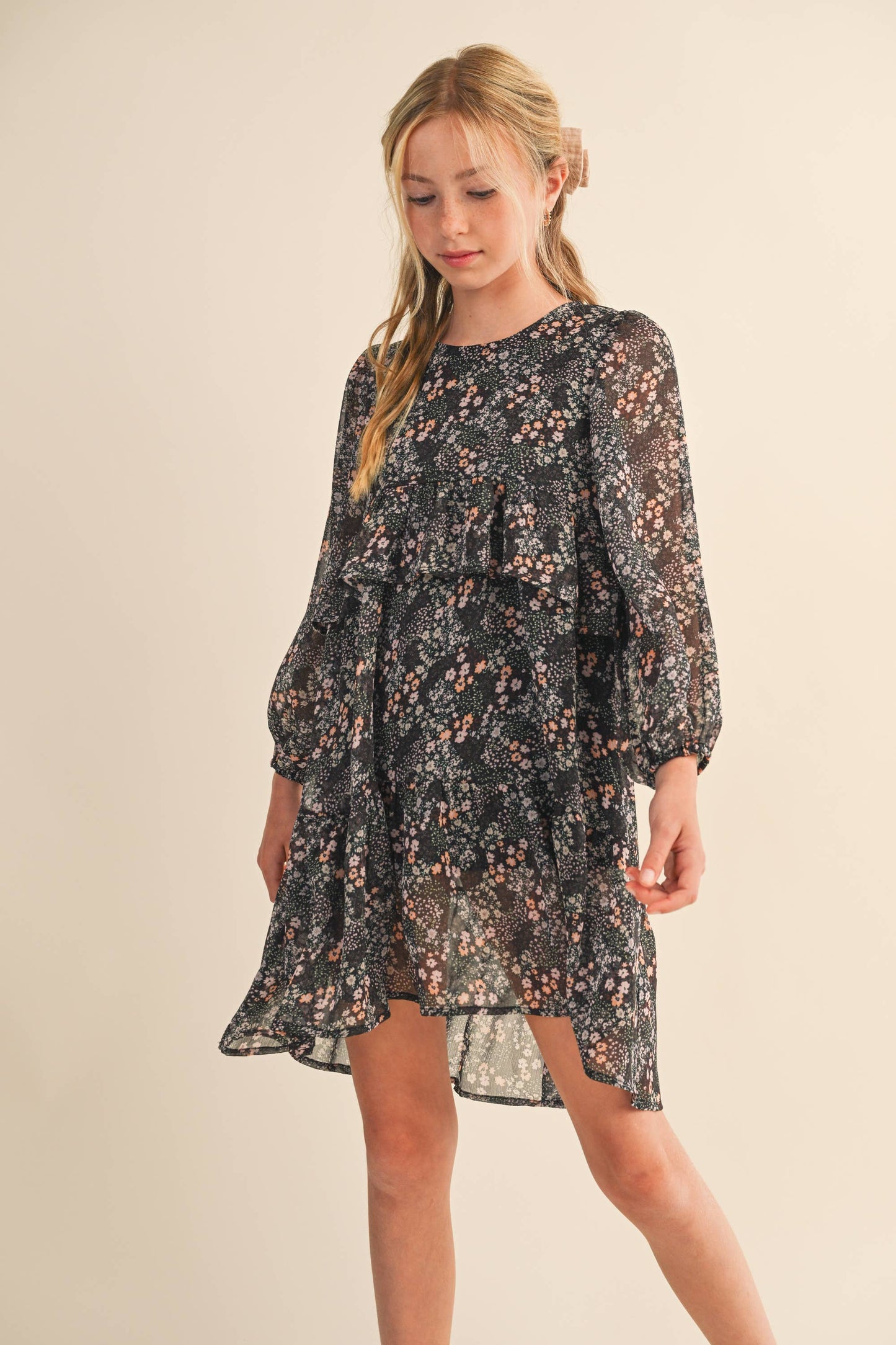 Girls High Low Midi Dress