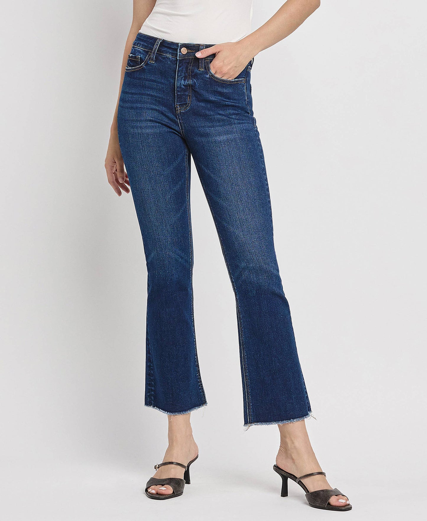 Dark Denim Kick Flares