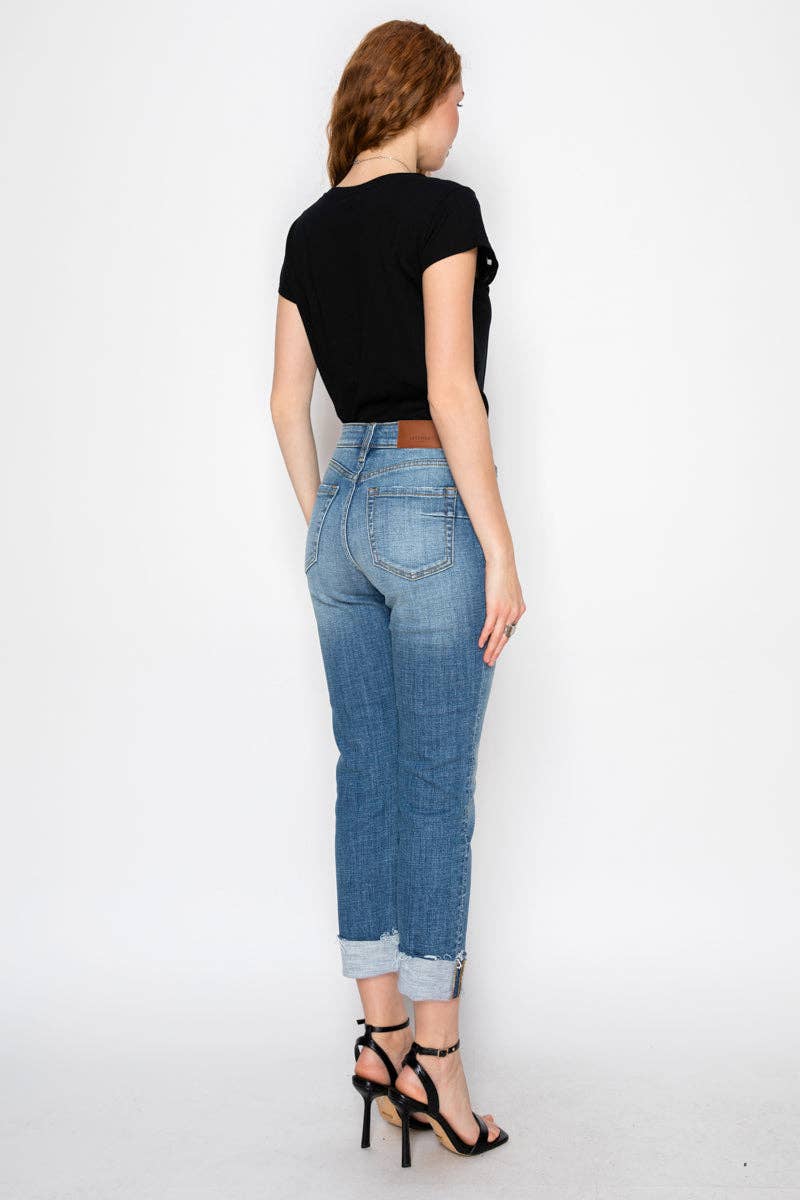 TUMMY CONTROL HIGH RISE STRAIGHT LEG JEANS