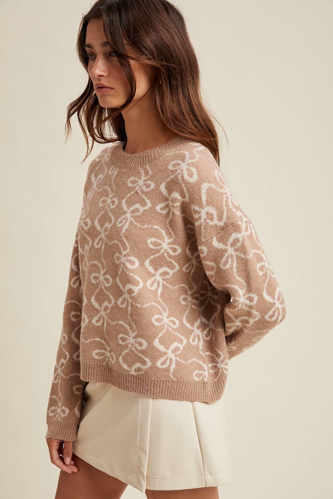 Bow Jacquard Sweater