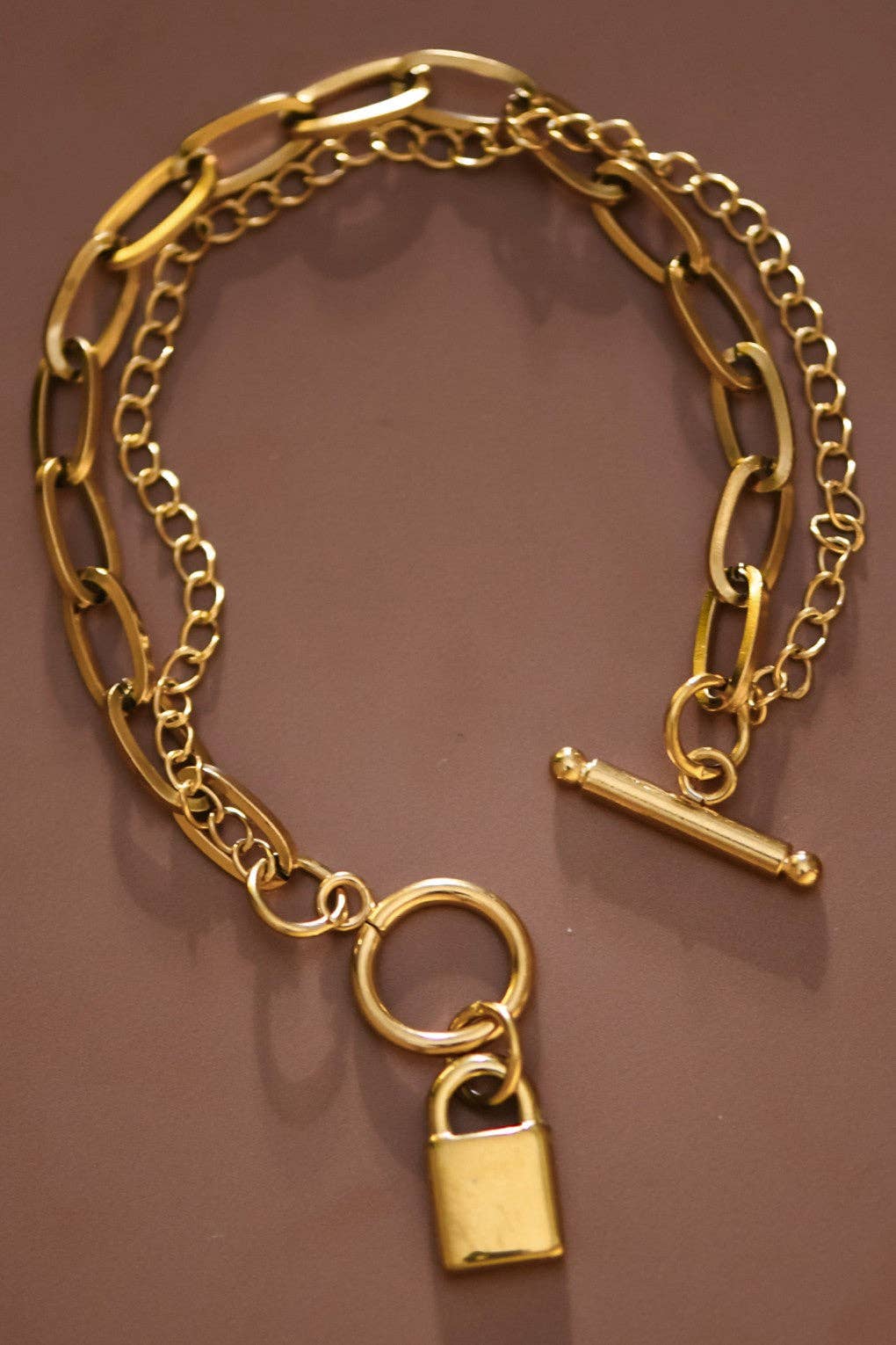 18K Gold Plated Waterproof Stainless Steel Chain Bracelet