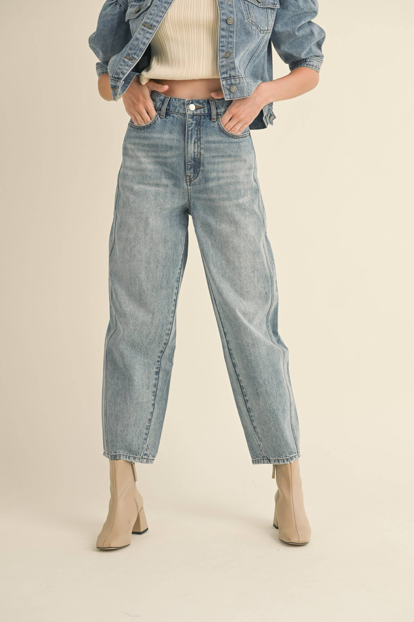 Barrel Denim Pants