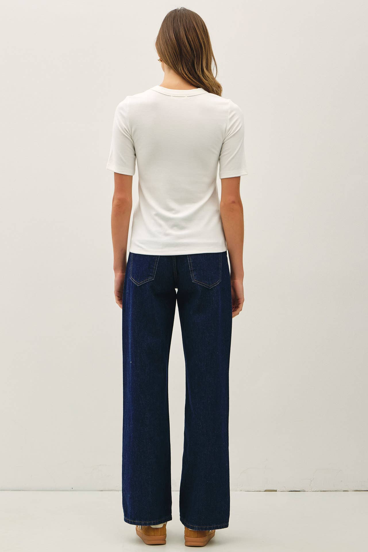 Be Cool - [NEW COLOR]ULTRA SOFT BASIC SHORT SLEEVE TOP : WINE / L