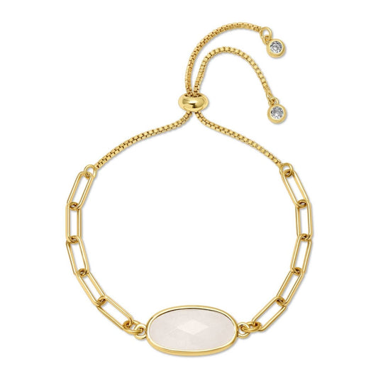 Splendid Iris - Oval Stone Pulley Bracelet