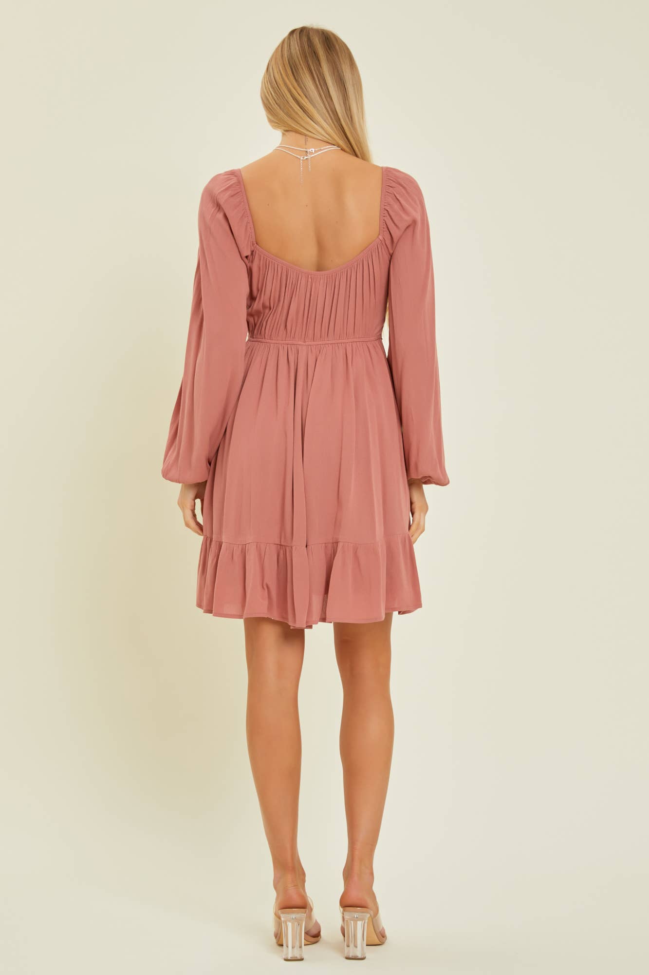 Dusty Rose Bodice Dress