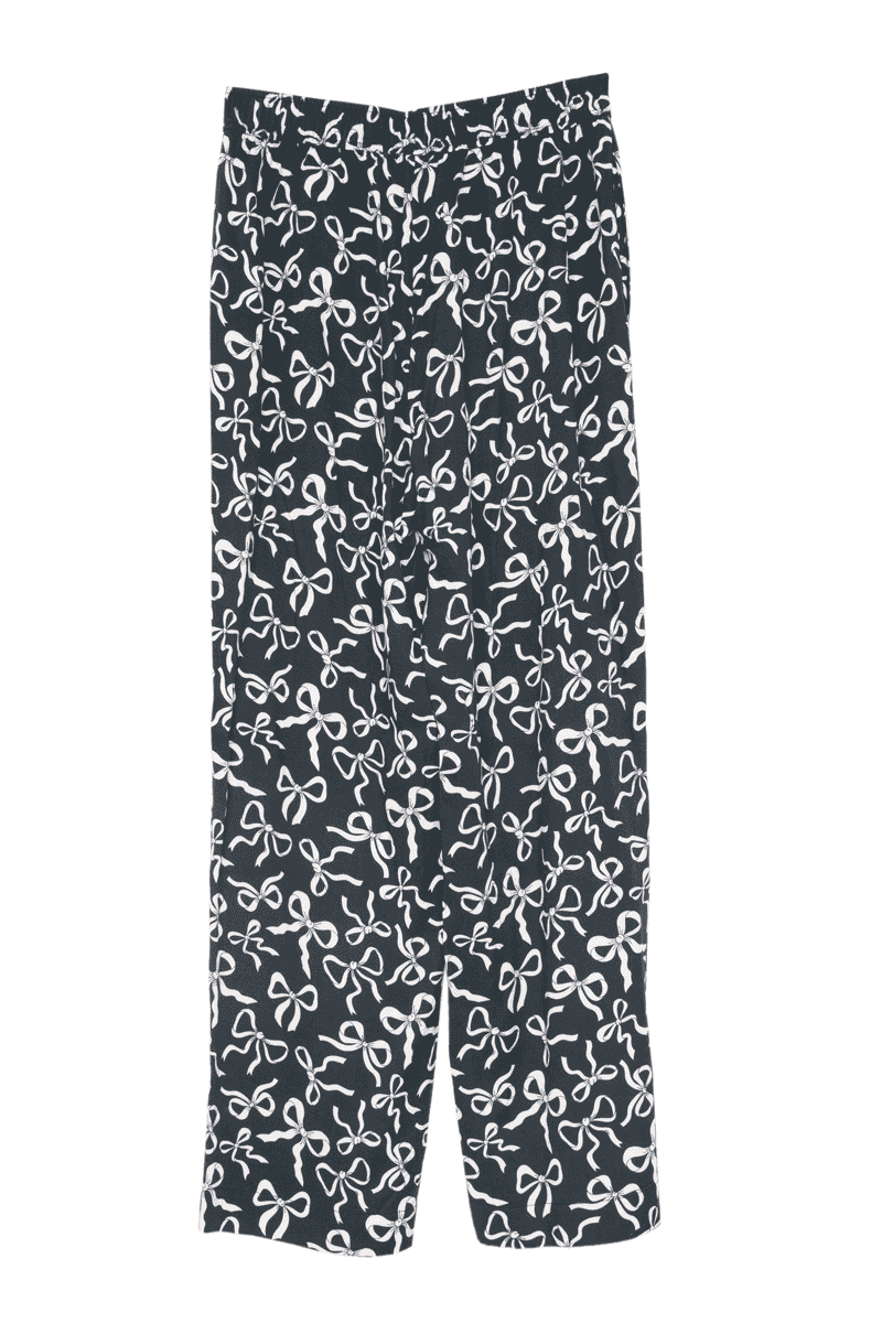 Black & White Bows All Over Boxer Pants