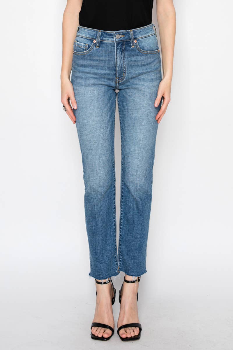 TUMMY CONTROL HIGH RISE STRAIGHT LEG JEANS
