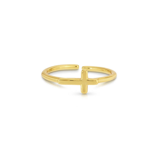 Splendid Iris - Simple Cross Ring