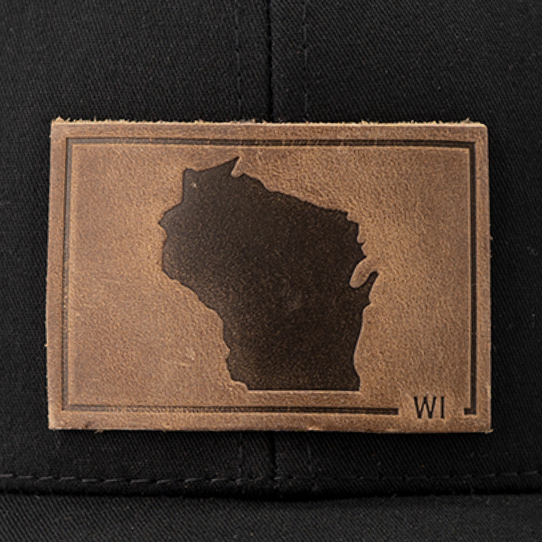 Wisconsin Silhouette Trucker Hat: Black