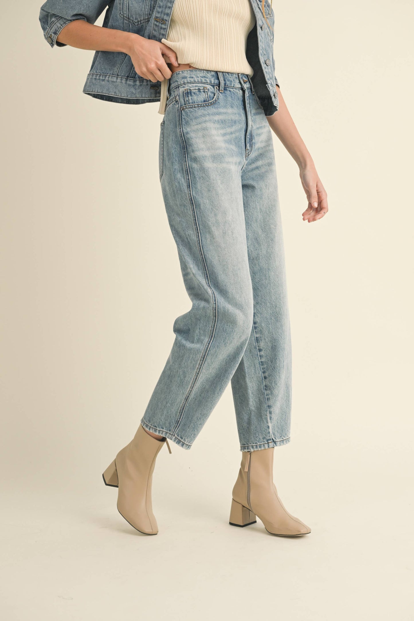 Barrel Denim Pants