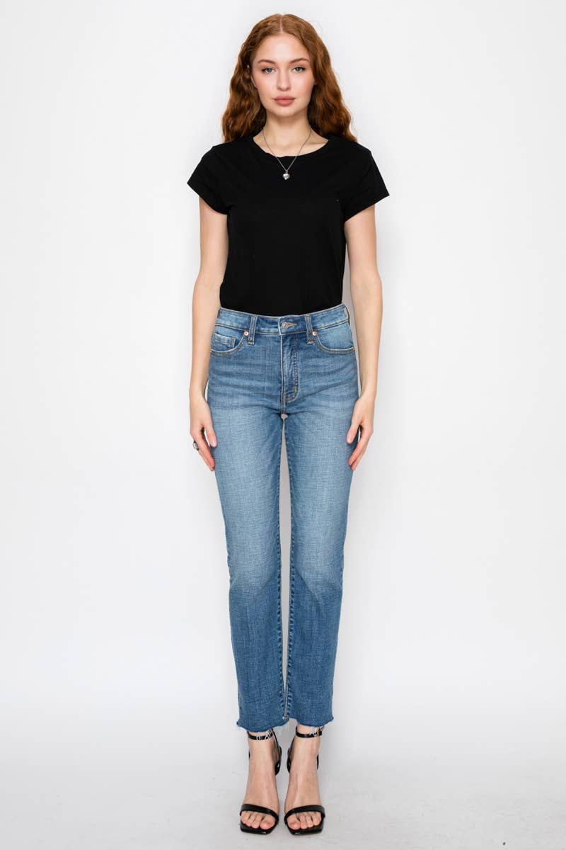 TUMMY CONTROL HIGH RISE STRAIGHT LEG JEANS