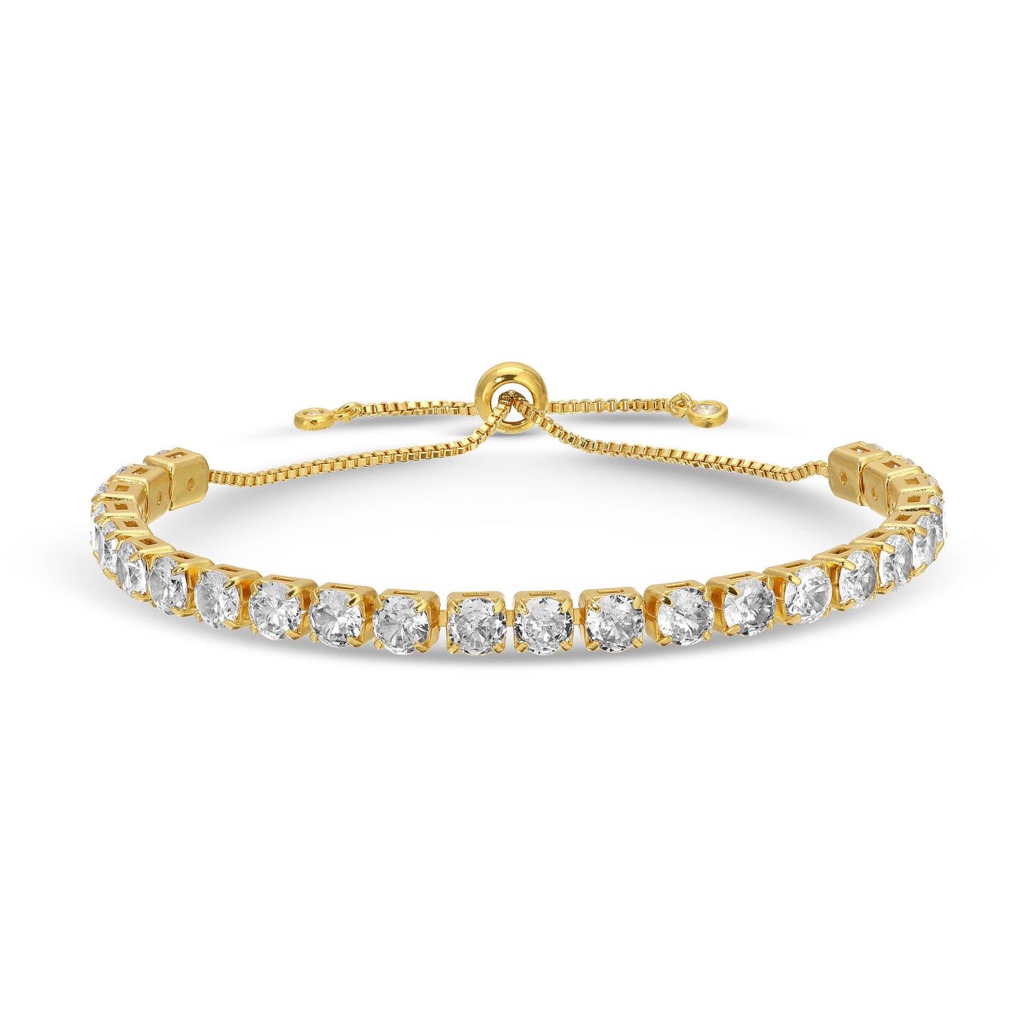 Splendid Iris - Pulley Tennis Bracelet: Gold / 3mm