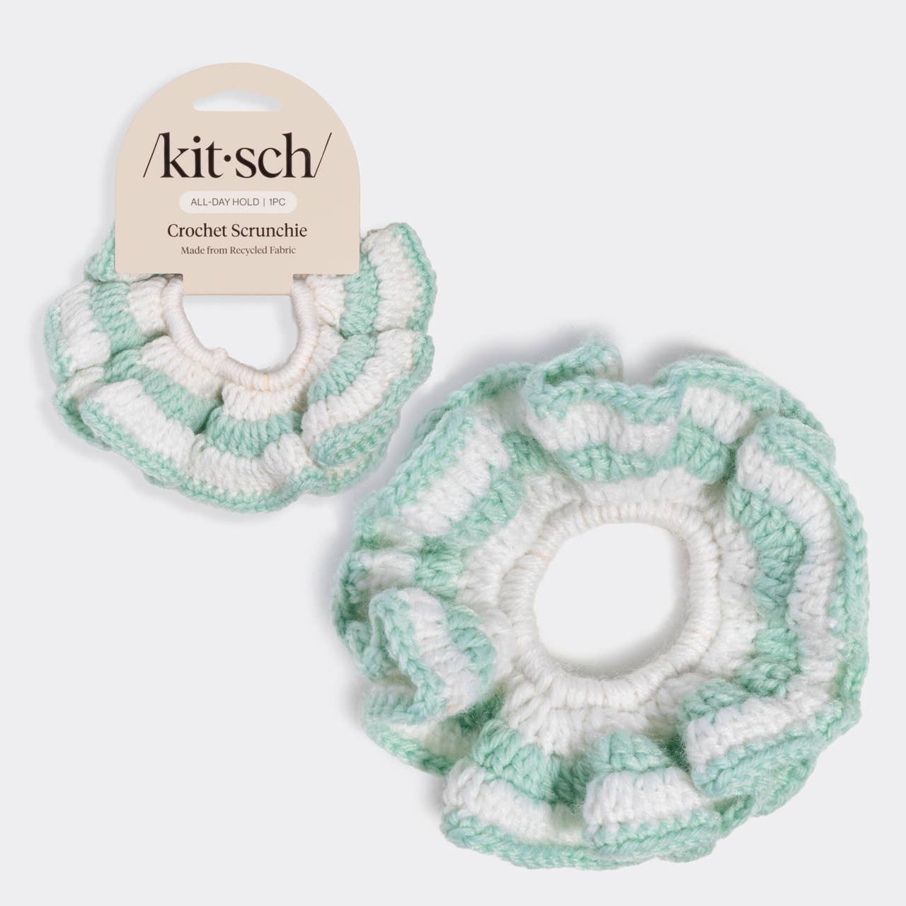 KITSCH - Crochet Scrunchie - Seafoam Blue