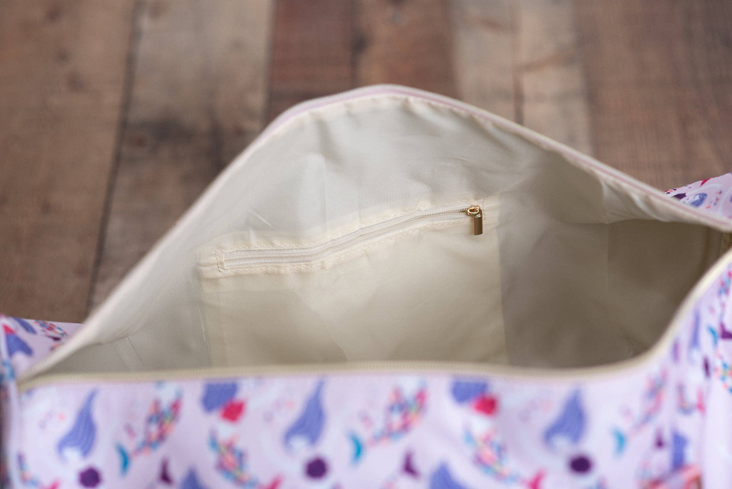 Kids Pink & Purple Mermaid Weekender Travel Bag