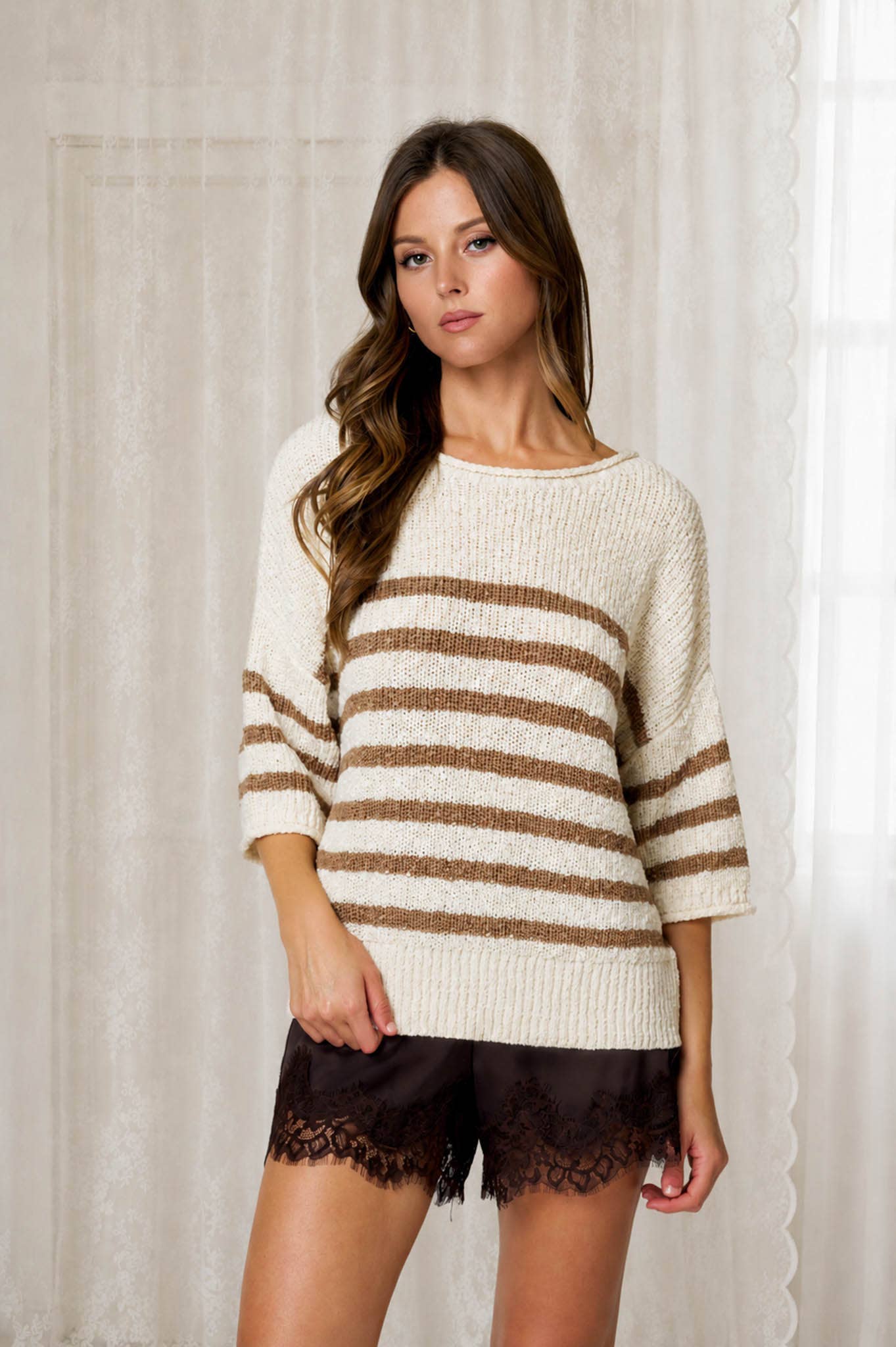 Striped Knit Sweater