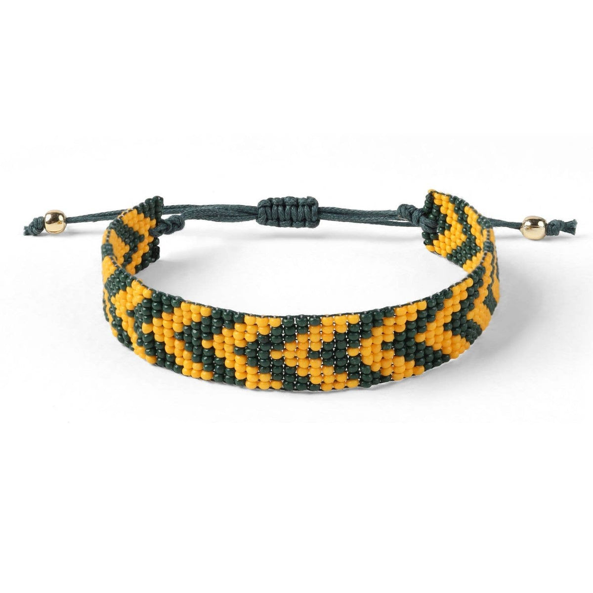 Splendid Iris - Sale - Adjustable Game Day Bracelet: Black/Orange