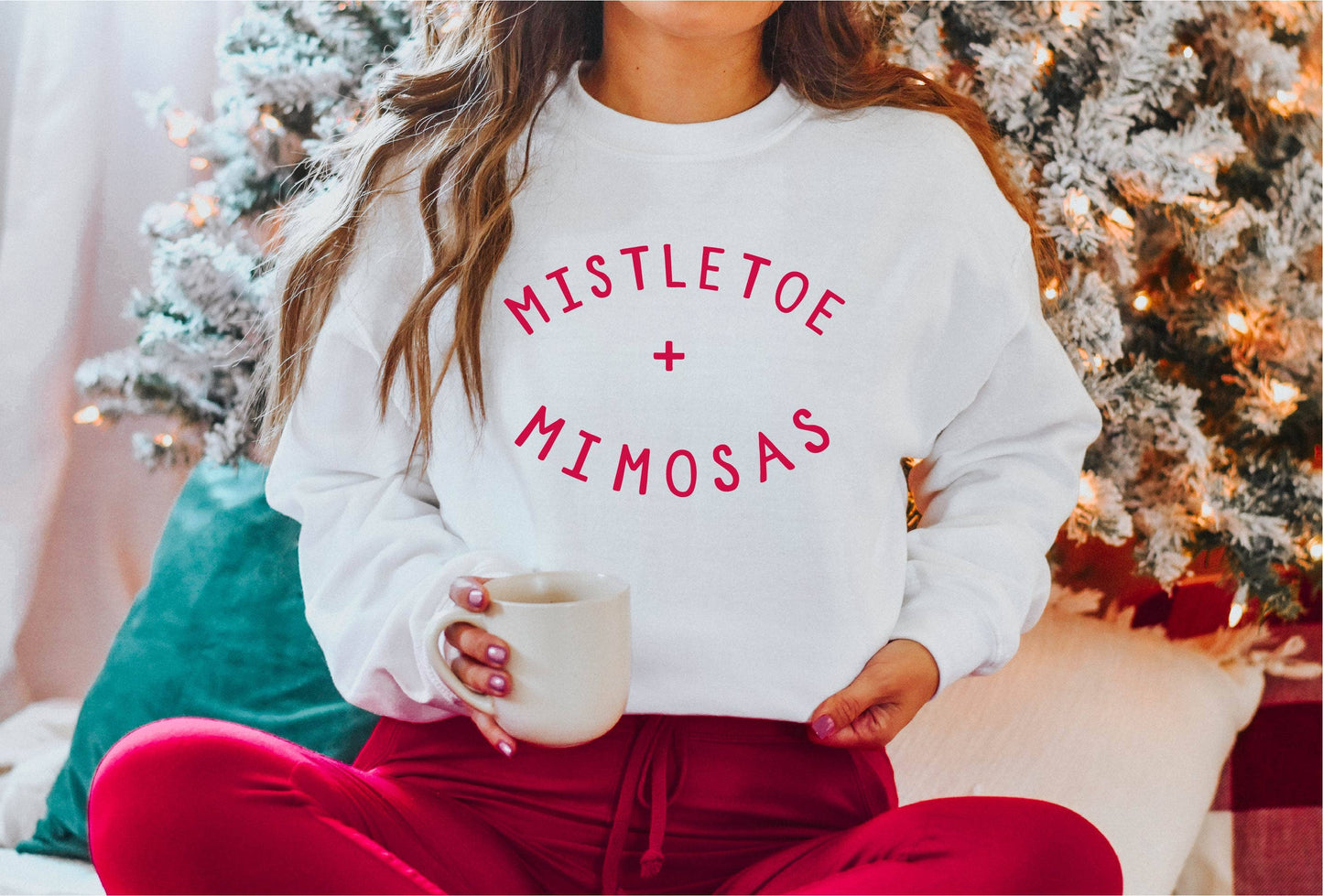 Mistletoe and Mimosas Sweatshirt