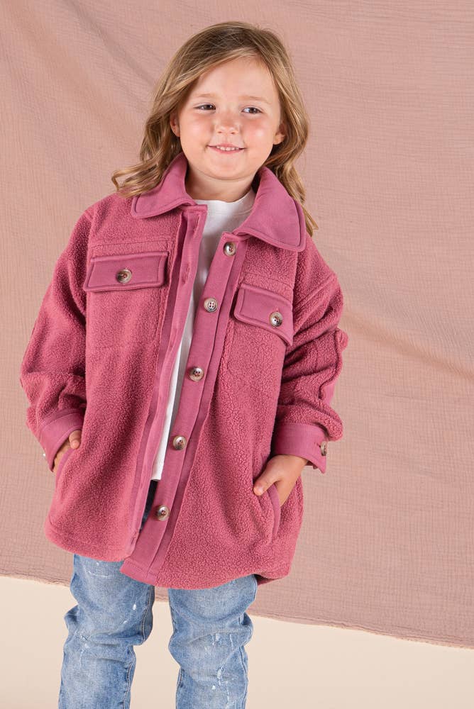 Berry Love Sherpa Jacket