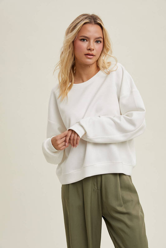 Scuba Relaxed Sweatshirt - White