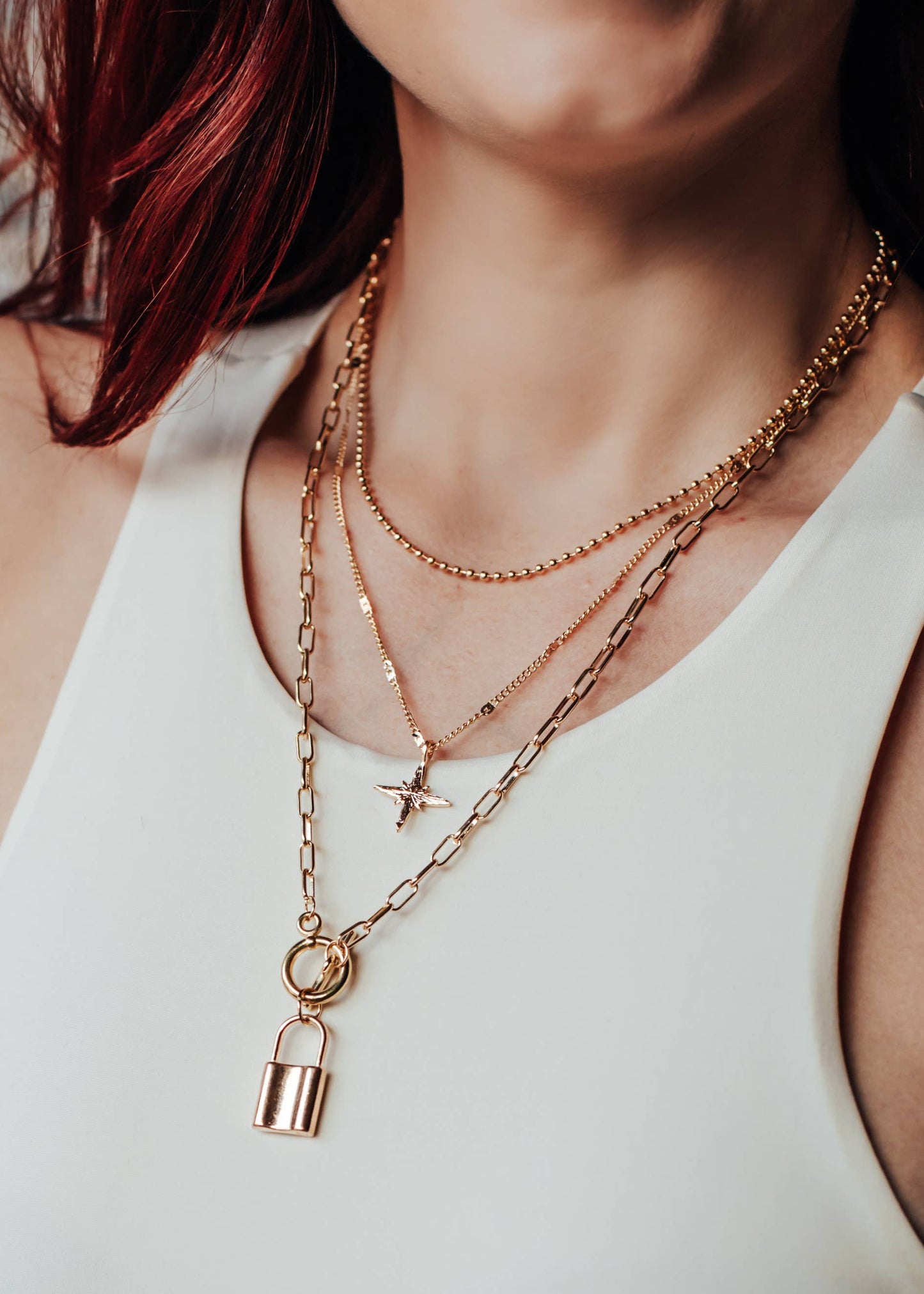 Gold Layered Chain Necklace