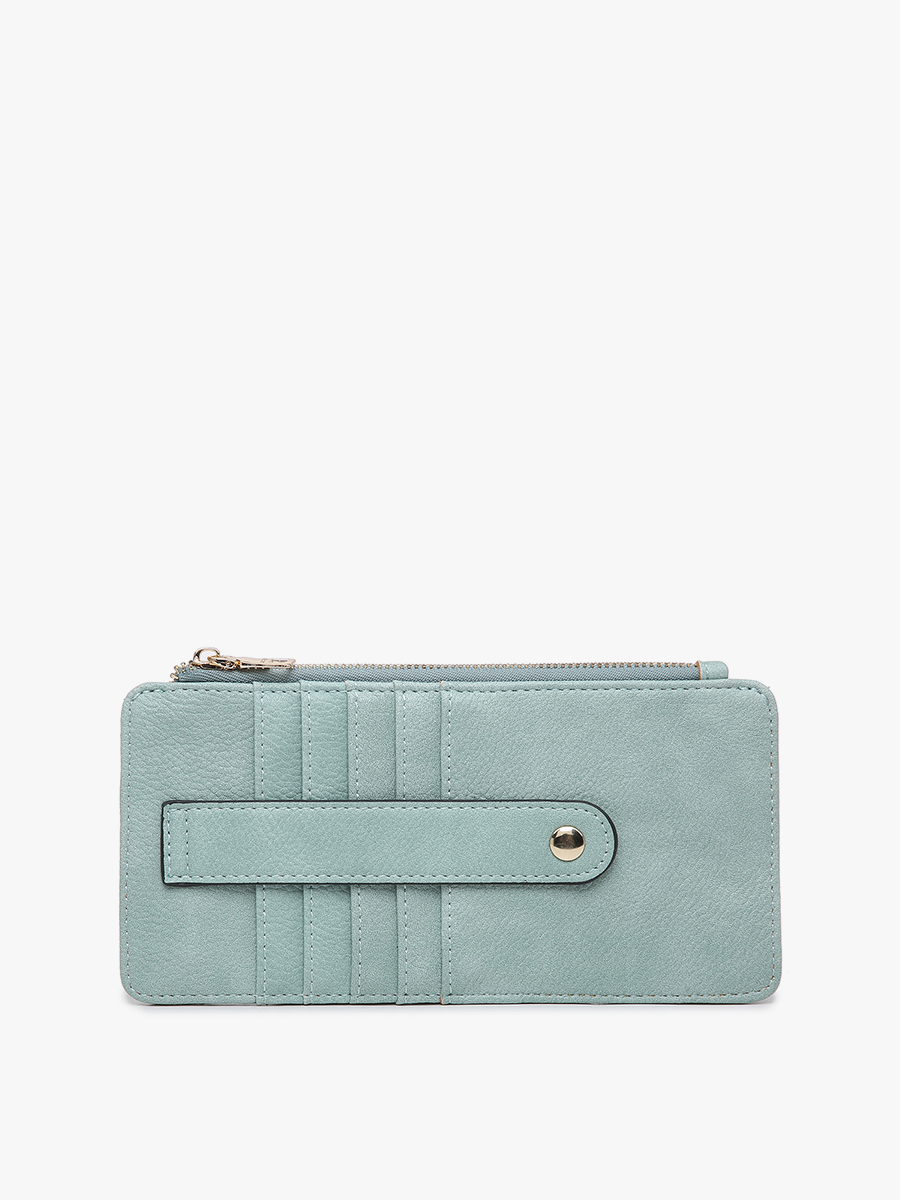 Saige Slim Card Holder Wallet: Lt. Teal