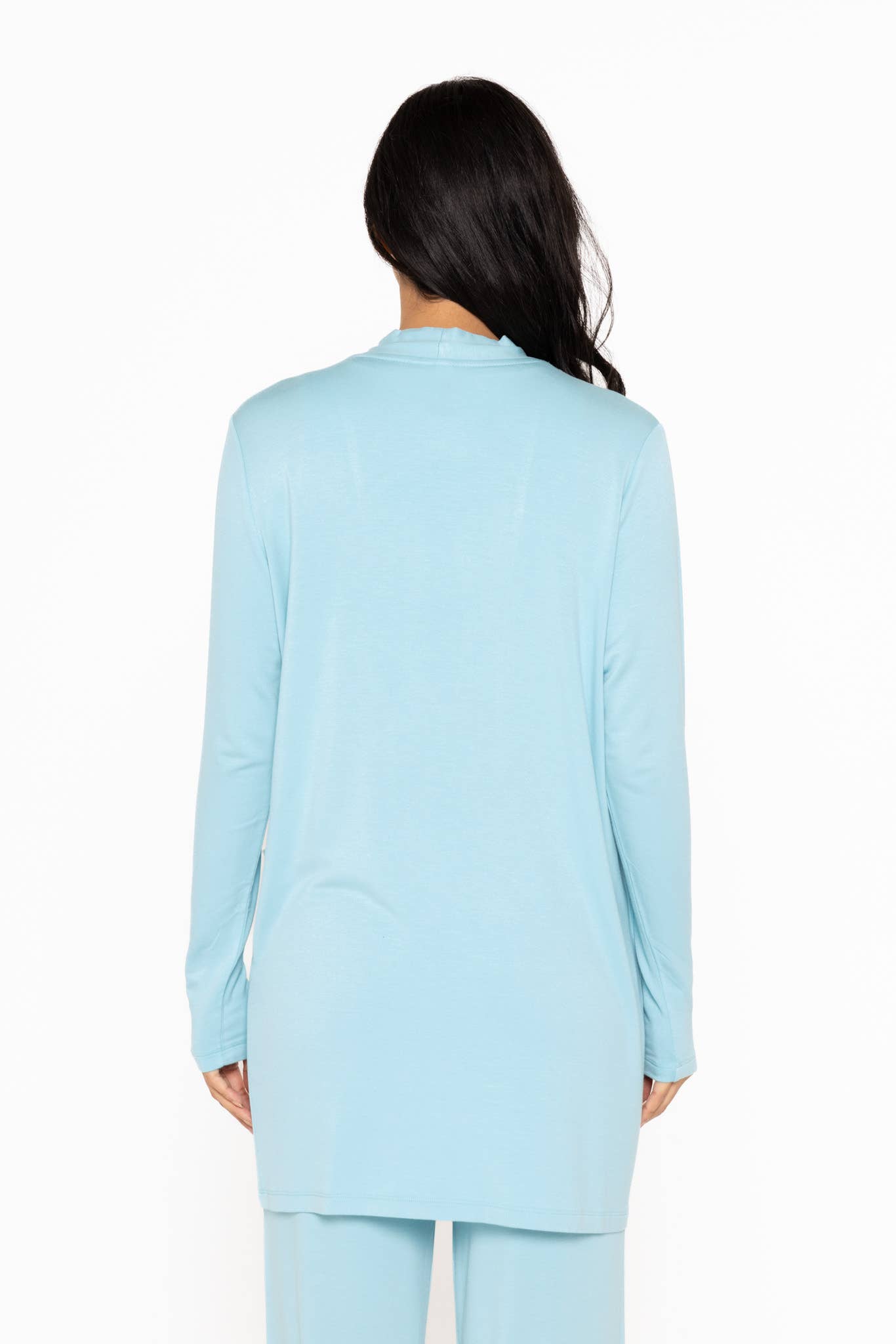 Lounge Open-Front Terry Cardigan in Bright Blue