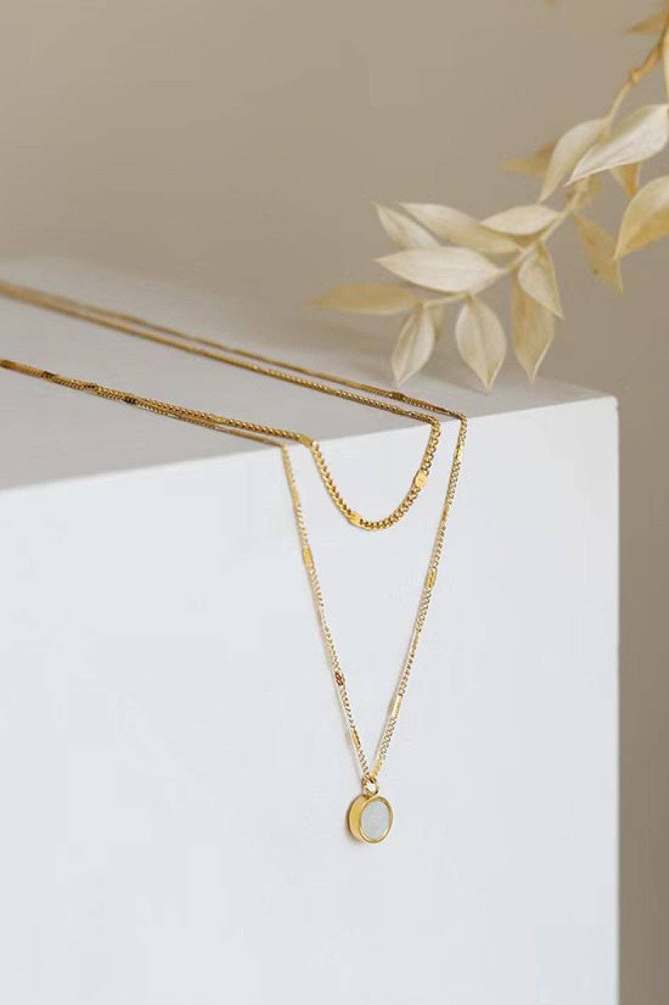 Dainty Double Layered Chain Necklace